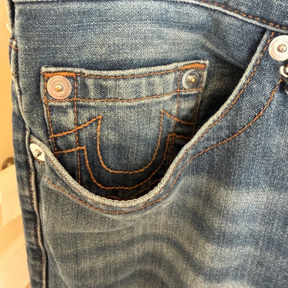 True Religion Rocco No Flap SN Mens Slim Fit Jeans 36‎ X 33 104665 Indigo Denim